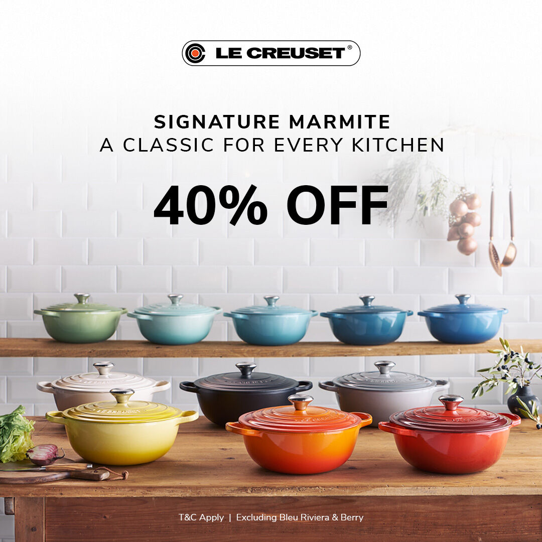 Le Creuset enameled cast iron marmite soup pot