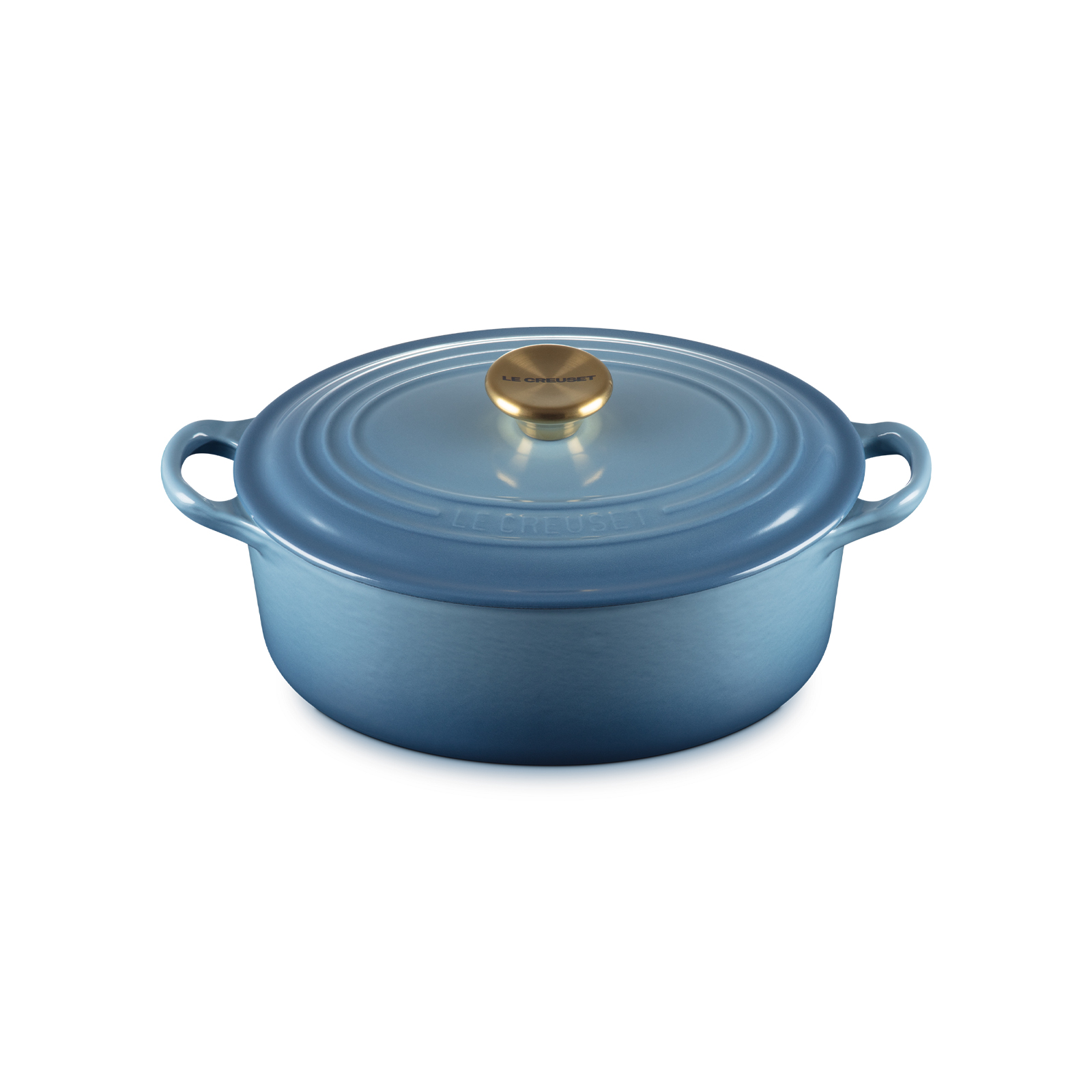 Oval French Oven Gold Knob image number 1
