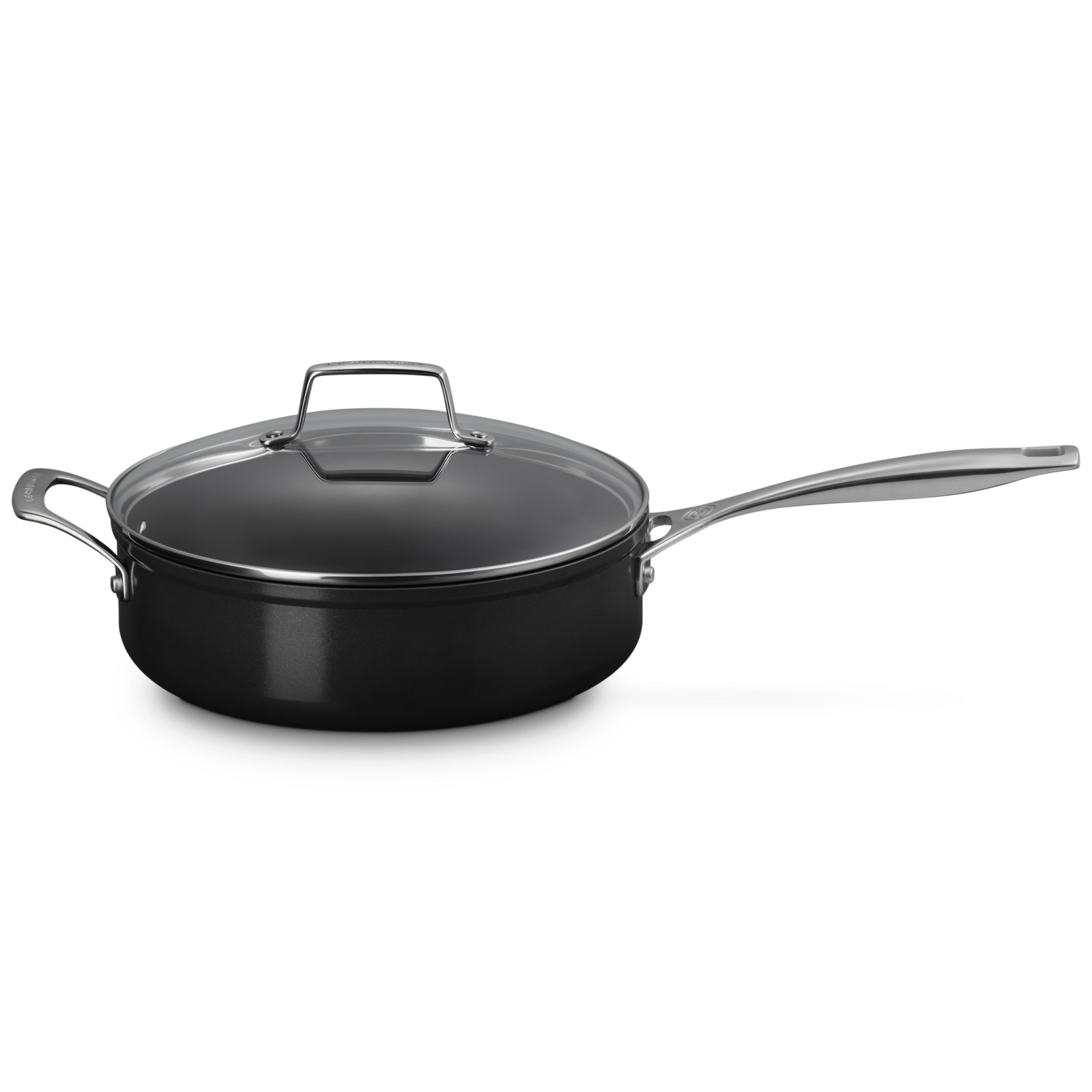 Essential Non Stick Cookware Saute Pan Glass Lid 26cm