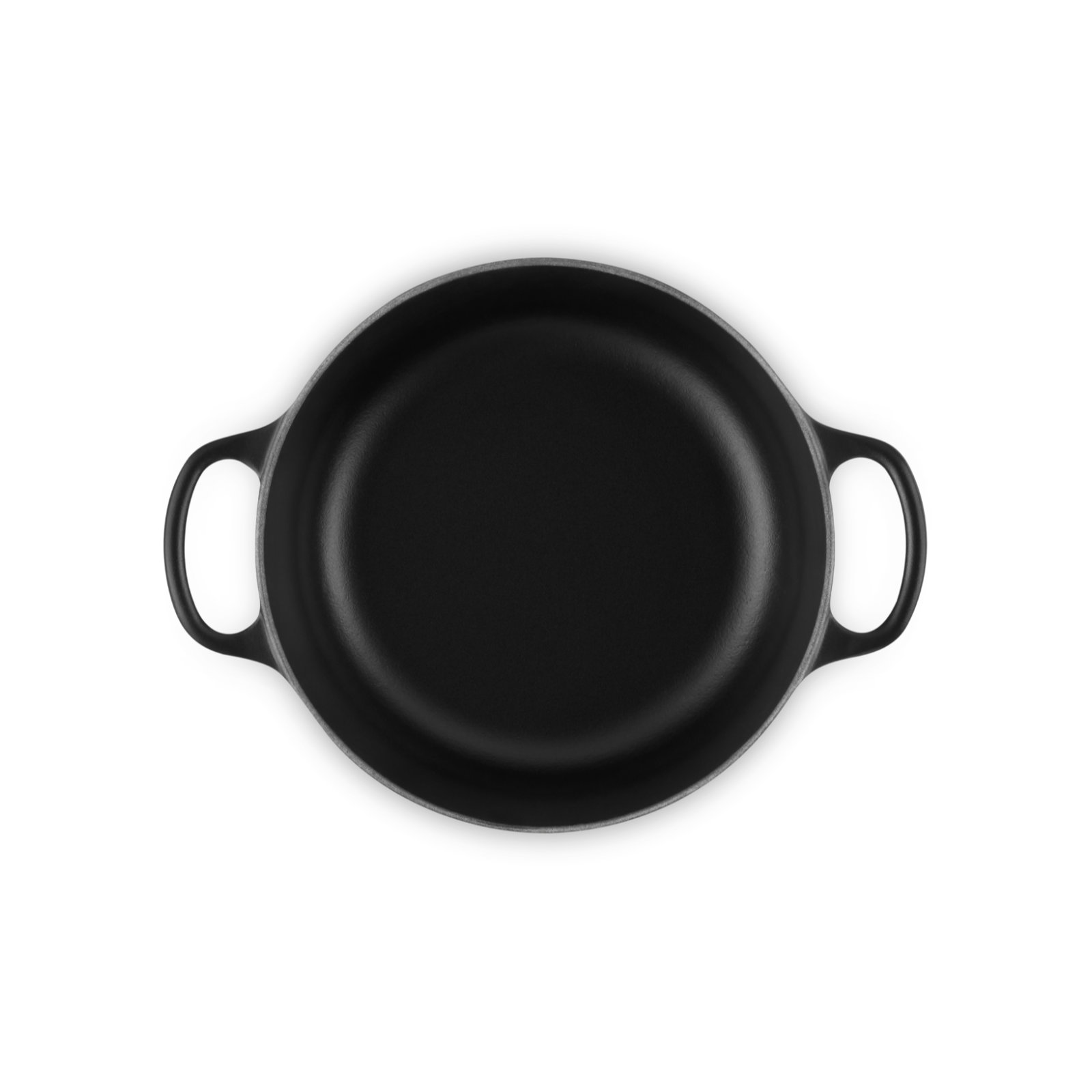 Round French Oven Silver Knob Black Interior image number 4