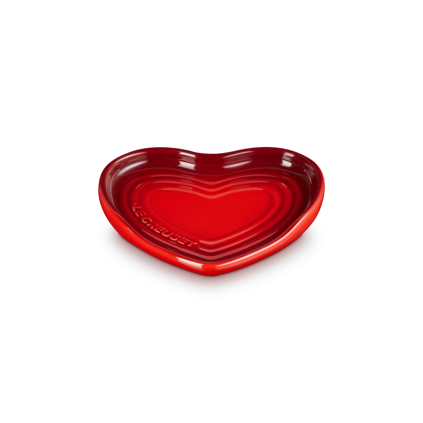 Heart Stoneware Spoon Rest Cerise 13cm