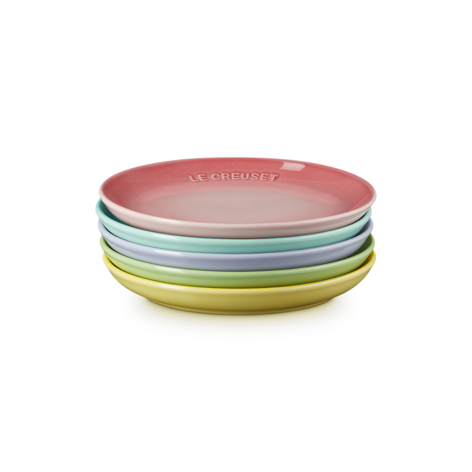 Stoneware Set of 5 Seoul Sphere Plate Multicolor 17cm