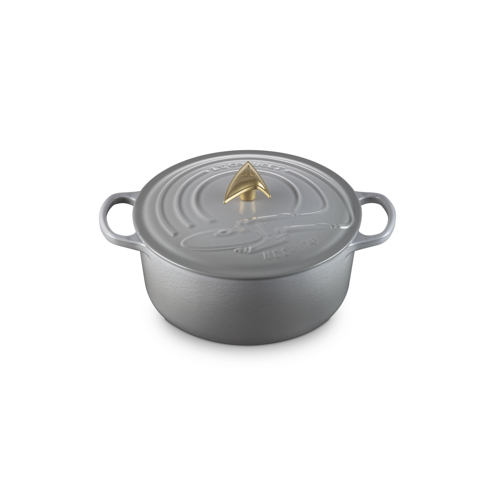 Star Trek Round French Oven Enterprise with Starfleet Delta Knob image number 2
