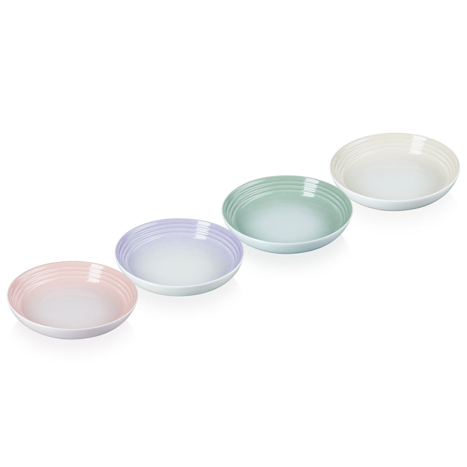 Stoneware Set of 4 Vancouver Pasta Bowl Multicolour 22cm