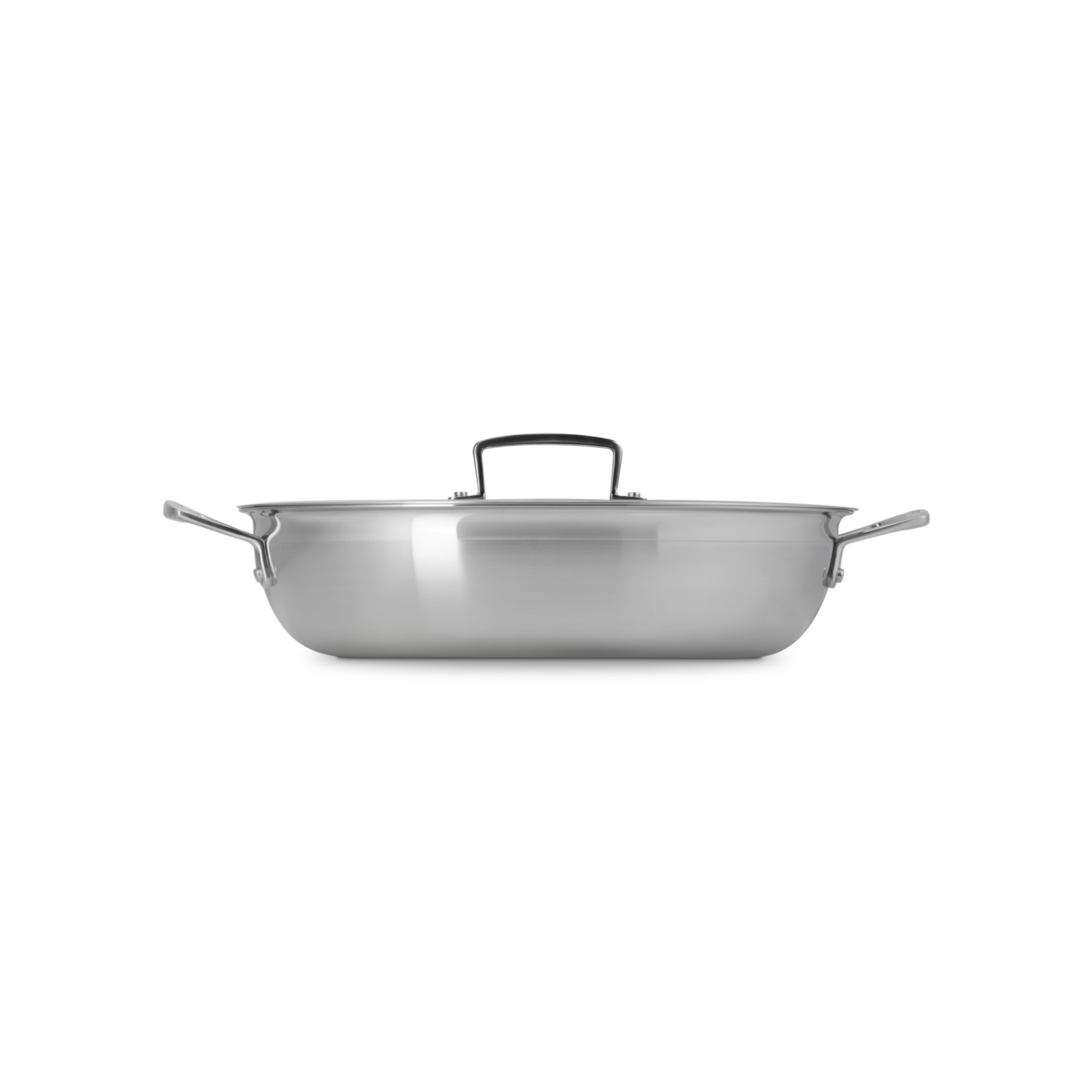 3-ply Stainless Steel Shallow Casserole with SS Lid image number 1
