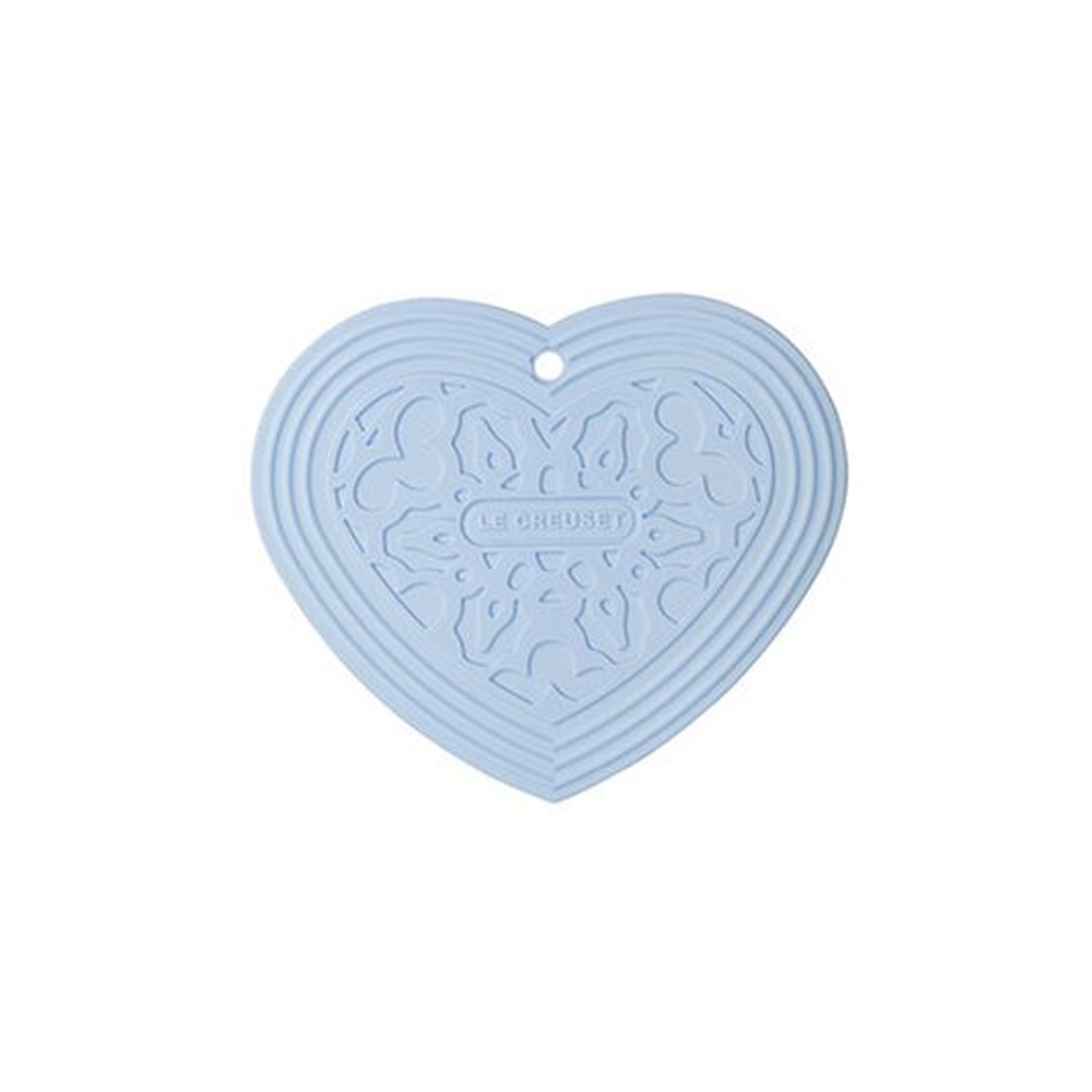 Silicone Heart Trivet Coastal Blue 20cm