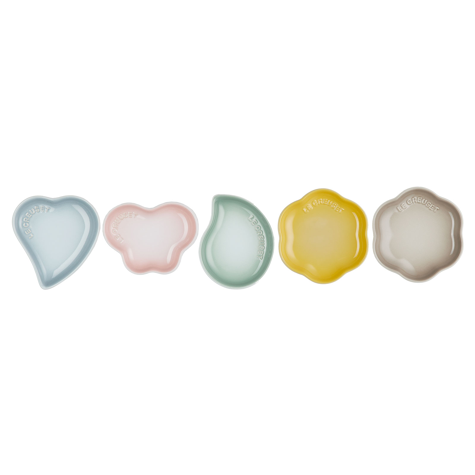 Set of 5 Sphere Mini Petal Plate Multicolour