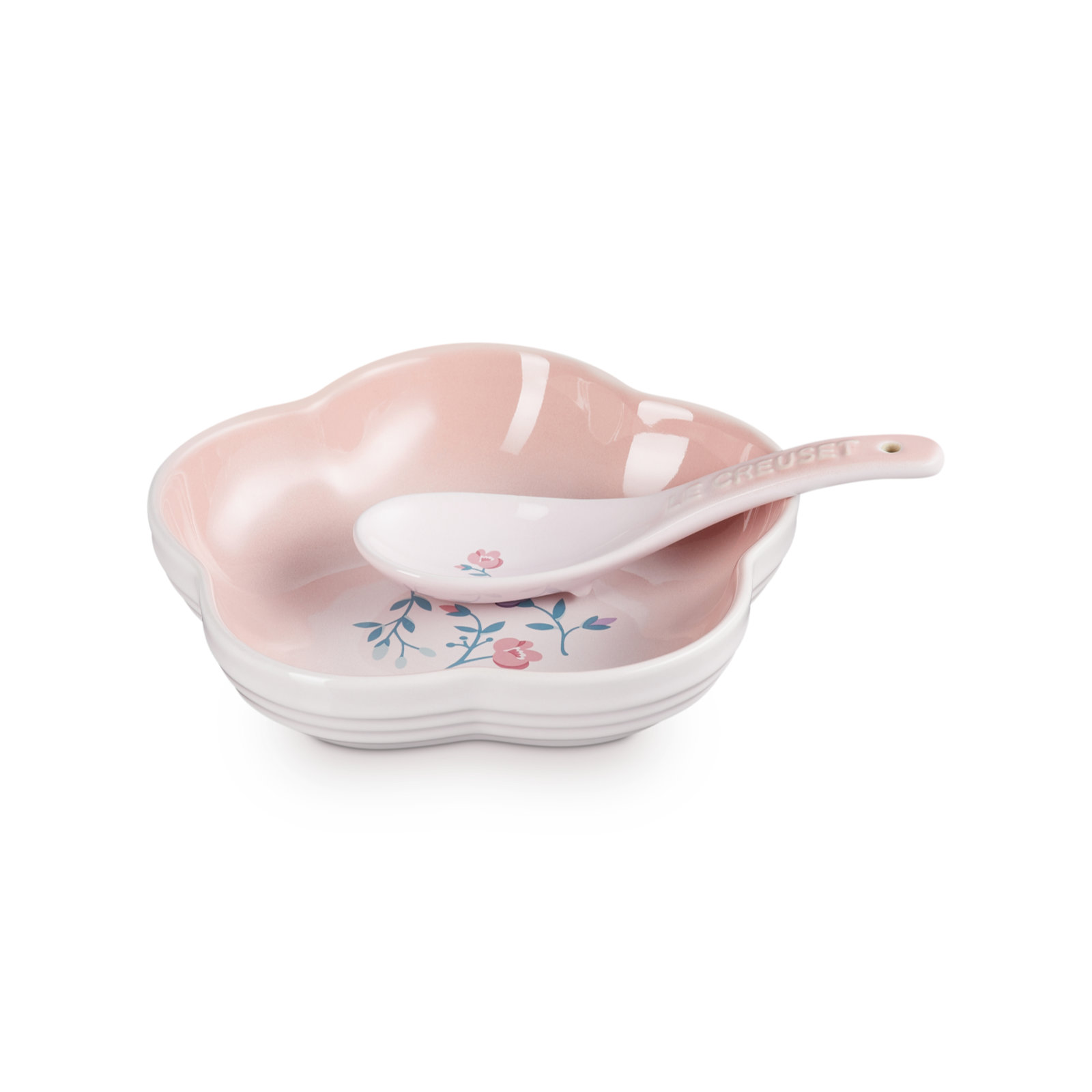 Petite Flower Dish with Seoul Chinese Spoon image number 1