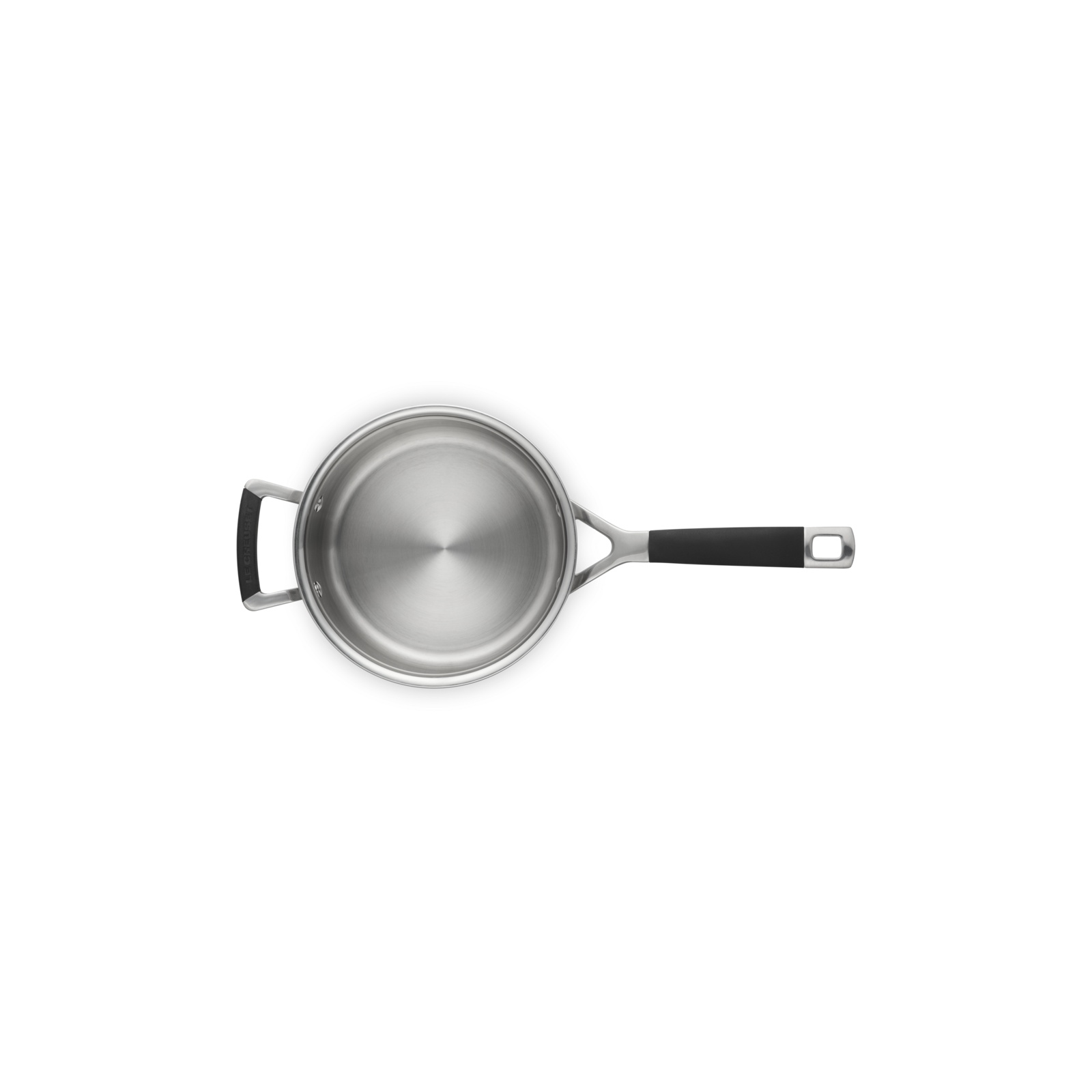 3-ply Stainless Steel Saucepan with Lid and Silicone Helper Handle image number 4