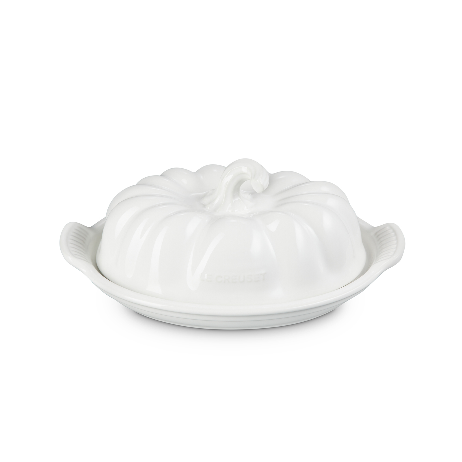 Pumpkin Stoneware Butter Dish image number 1
