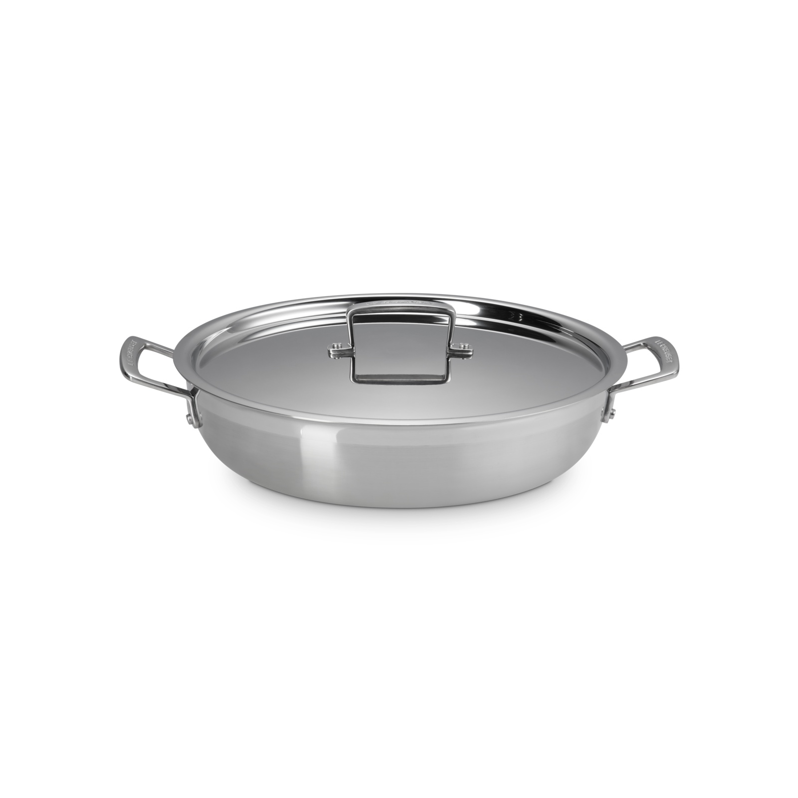 3-ply Stainless Steel Shallow Casserole with SS Lid