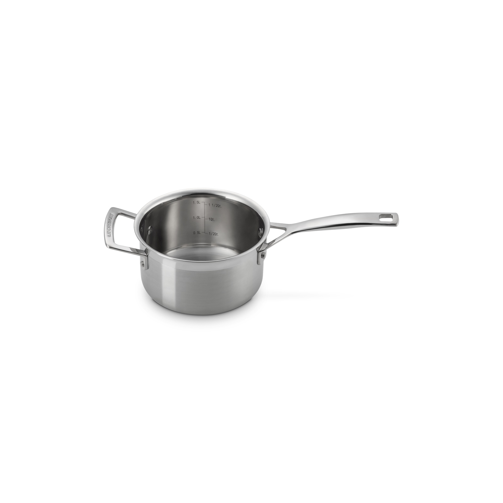 3-ply Stainless Steel Saucepan with Lid and Helper Handle image number 1