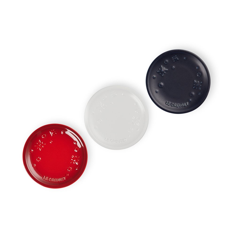 Stoneware Set of 3 Star Relief Round Plate image number 2