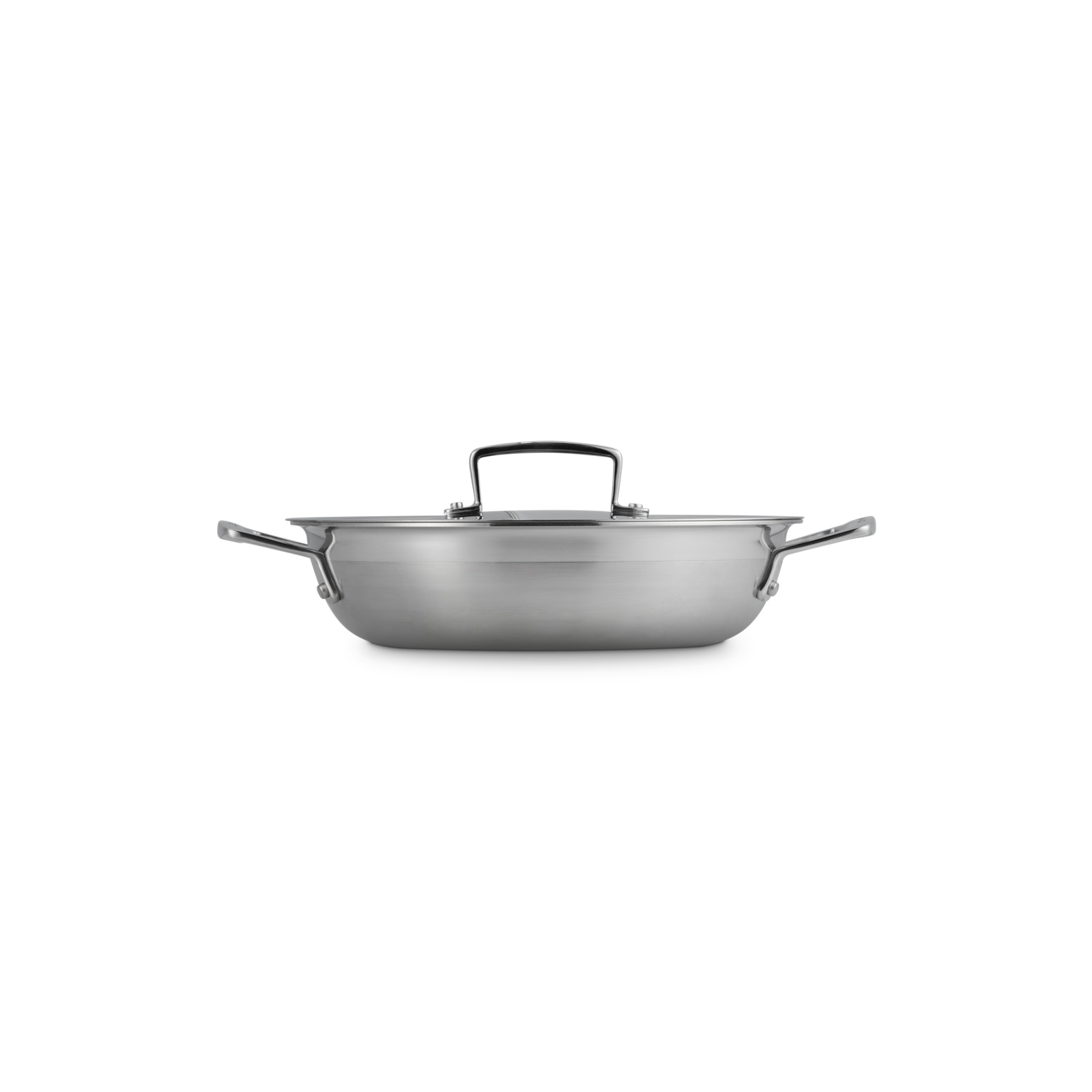 3-ply Stainless Steel Shallow Casserole with SS Lid image number 1