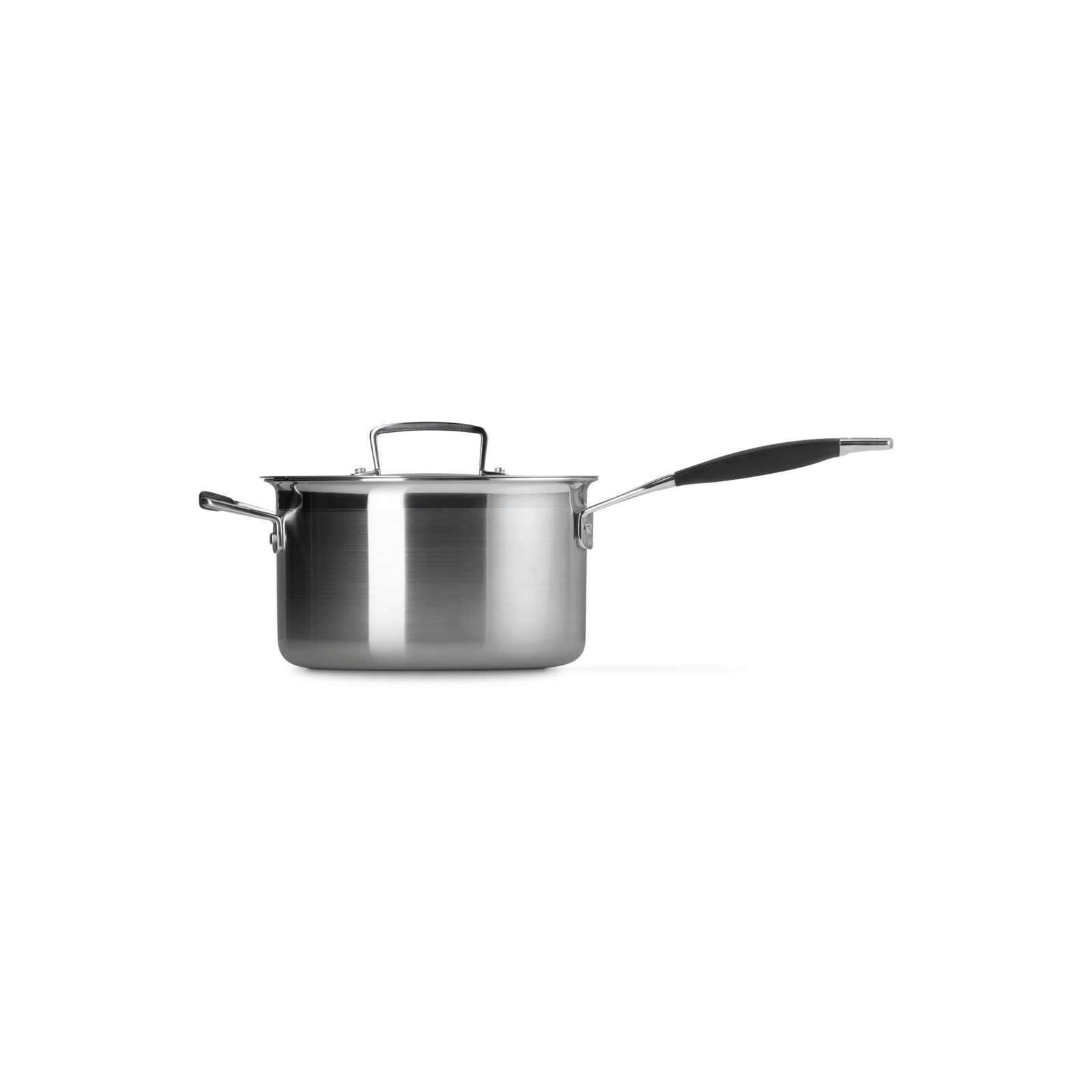 3-ply Stainless Steel Saucepan with Lid and Helper Handle image number 1