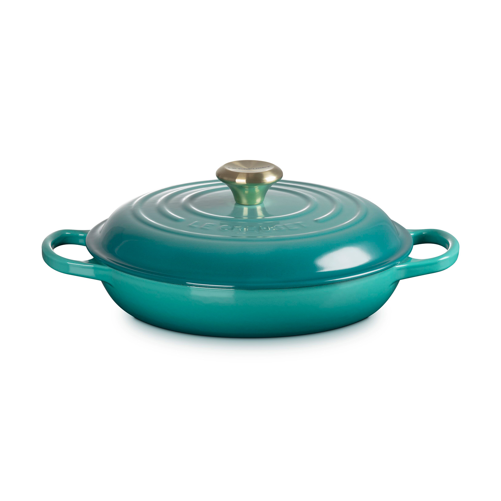 Buffet Casserole Bleu Riviera 26cm Light Gold Knob