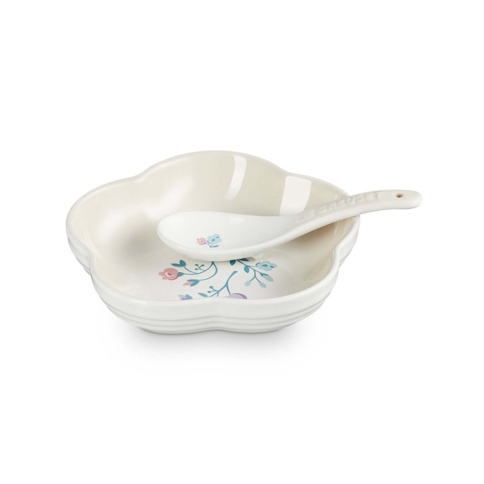 Petite Flower Dish with Seoul Chinese Spoon image number 1