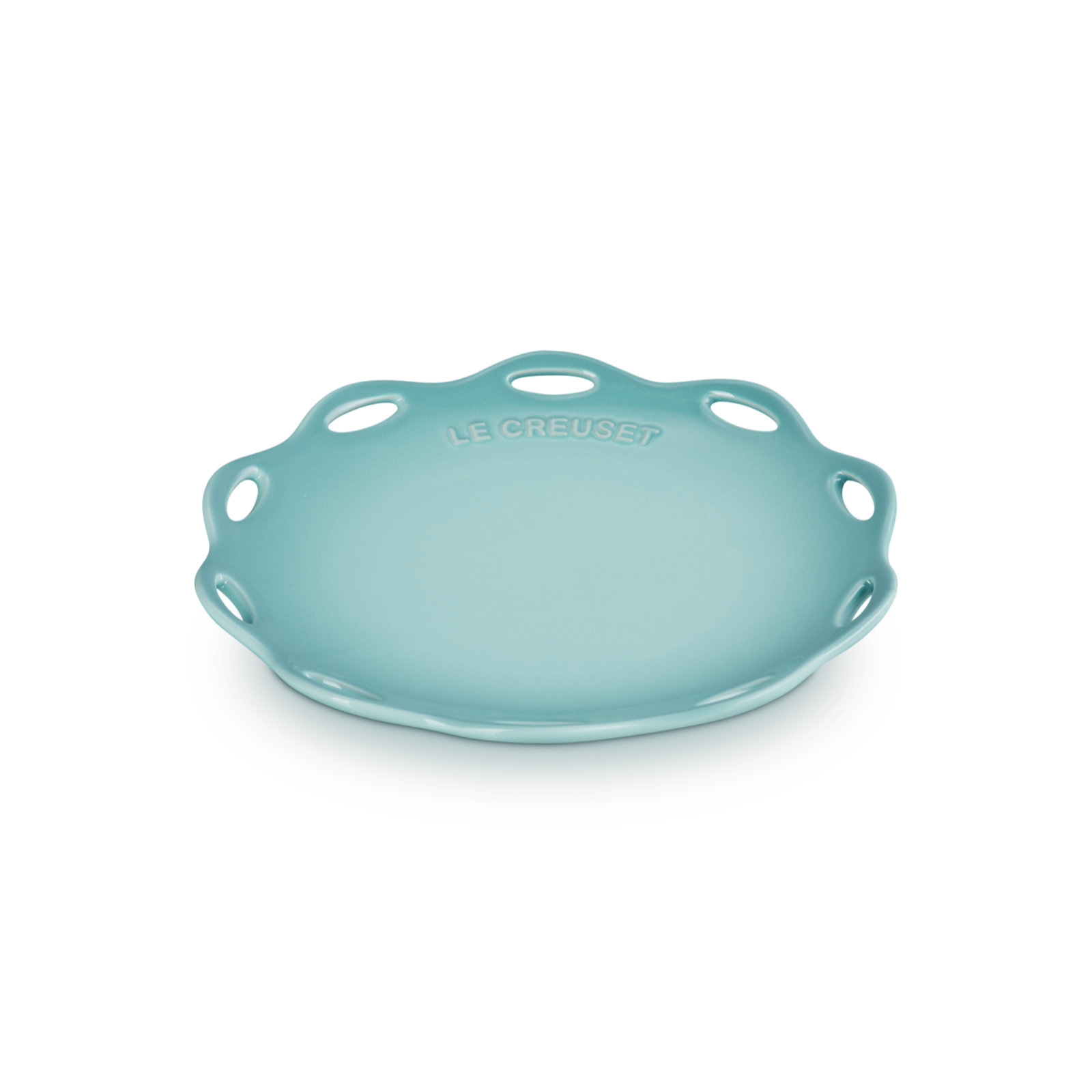 Fleur Lace Round Plate Sage 19cm