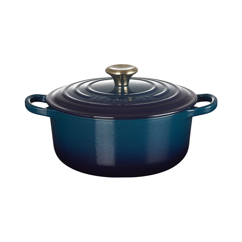 Round French Oven Agave 20cm Light Gold Knob