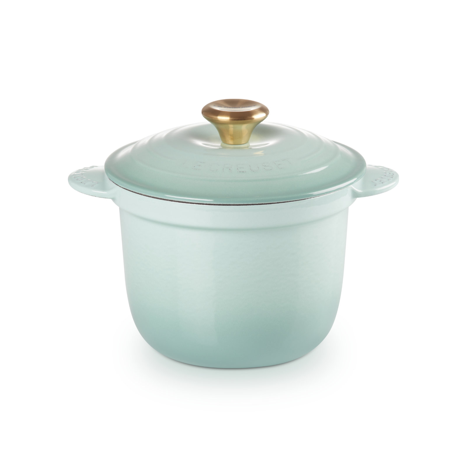 Rice Pot Sage 18cm Gold Knob