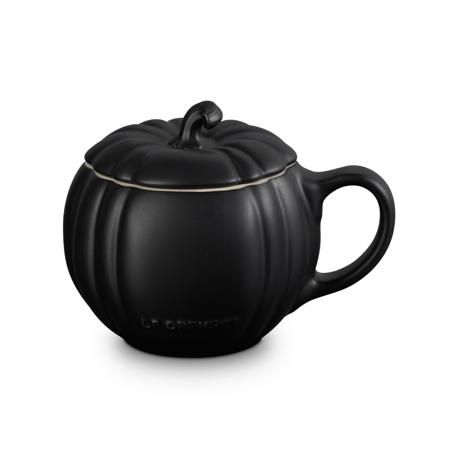Pumpkin Mug with Lid Matte Black 400ml