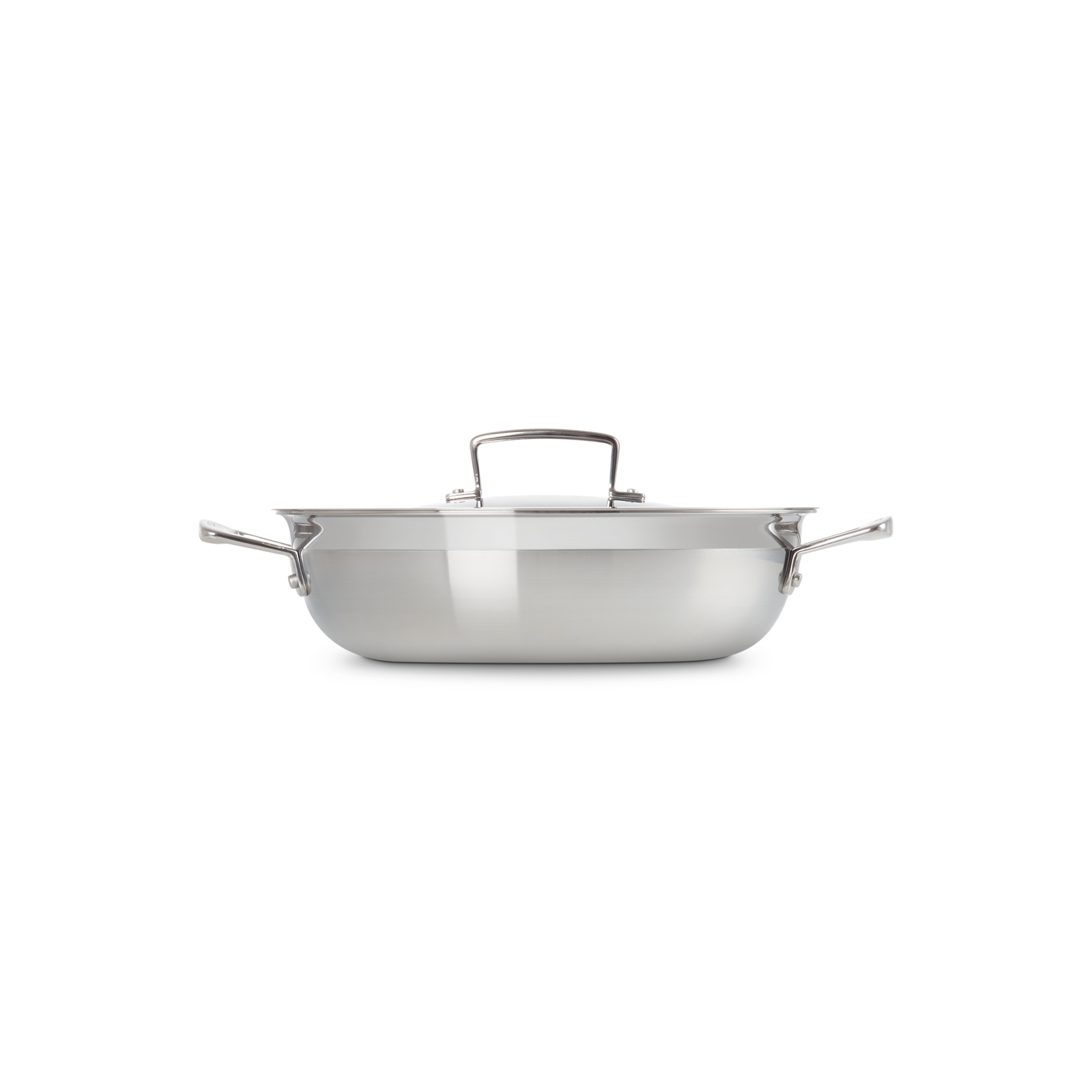 3-ply Stainless Steel Shallow Casserole with SS Lid image number 2