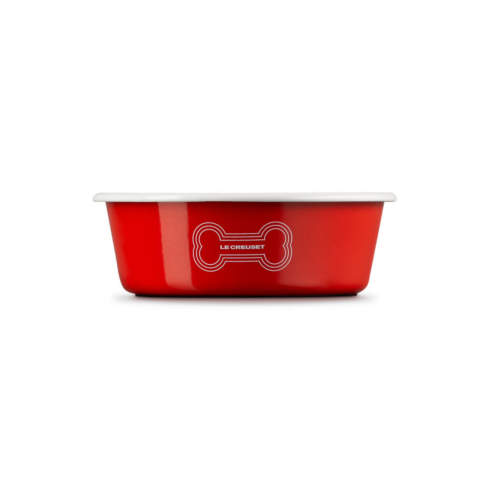 Enamel On Steel Pet Bowl with Bone Decal image number 2