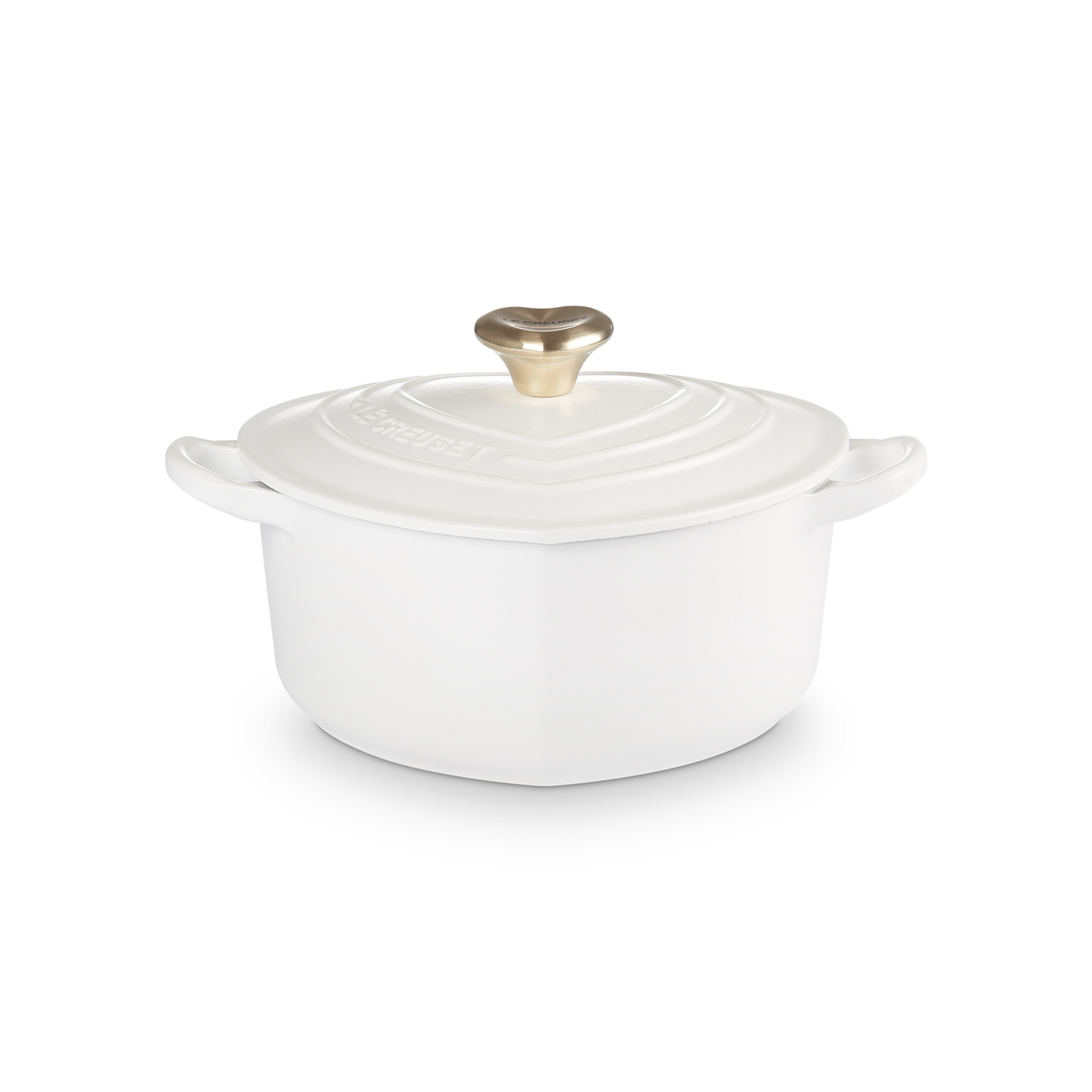 Heart Shaped Casserole Light Gold Heart Knob image number 1