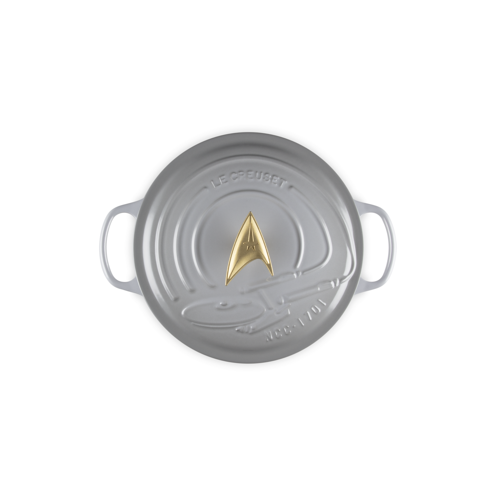 Star Trek Round French Oven Enterprise with Starfleet Delta Knob image number 1