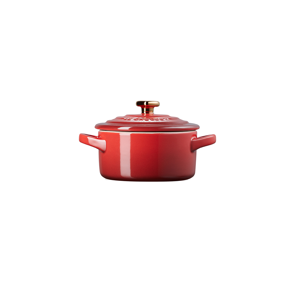 Classic Round Mini Cocotte Golden Heart Knob image number 2