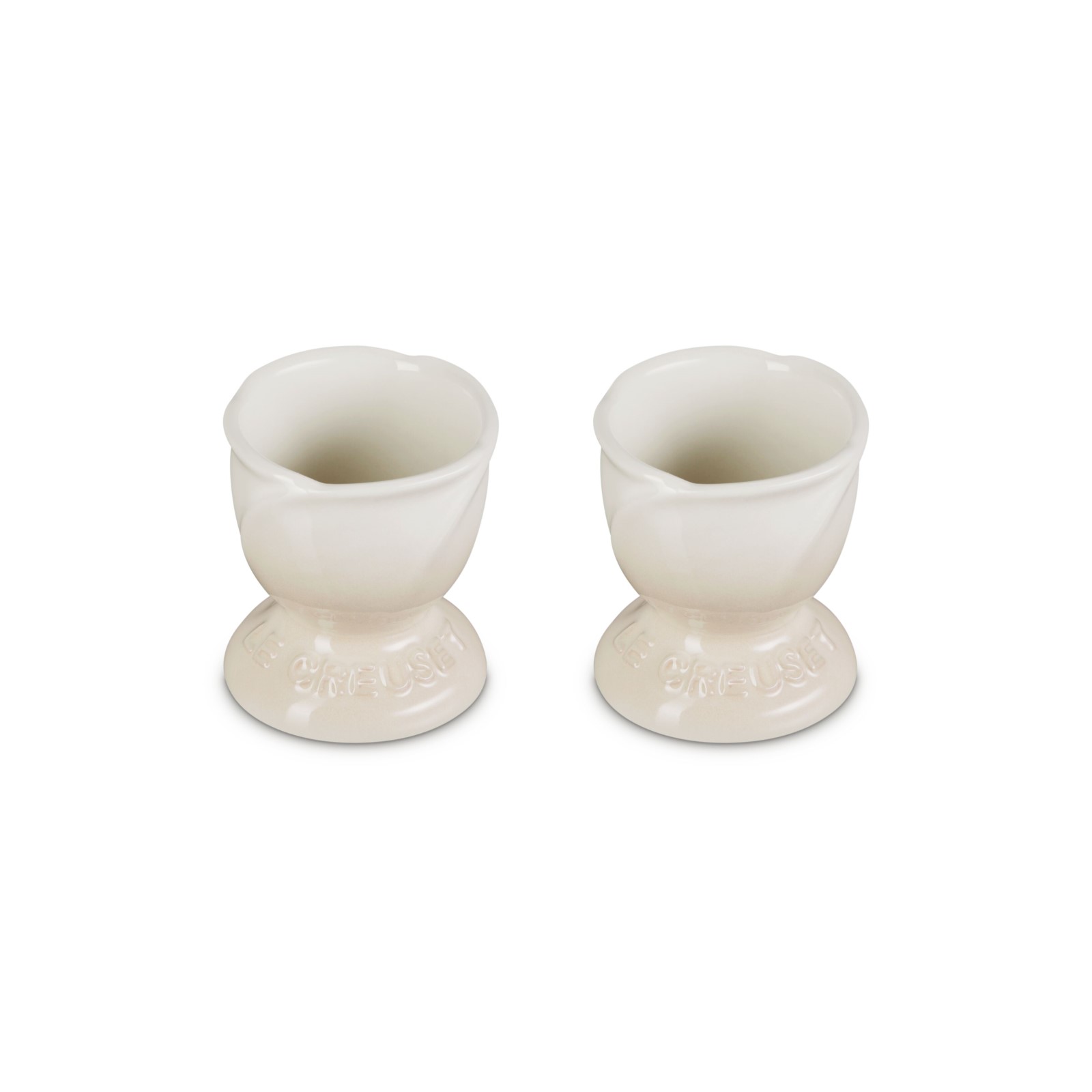 Set of 2 Footed Egg Cup Jardin Relief image number 1