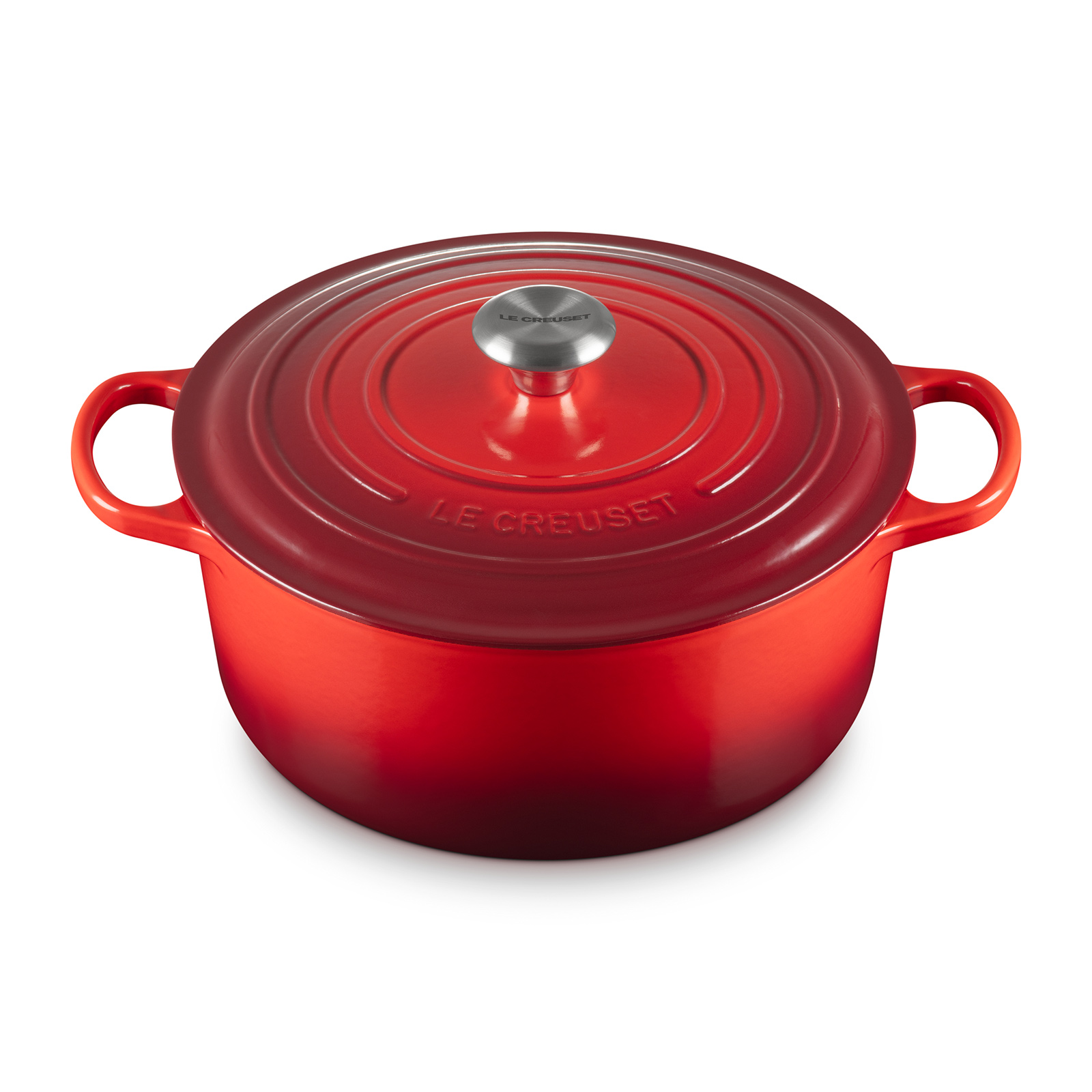 Round French Oven Silver Knob image number 1