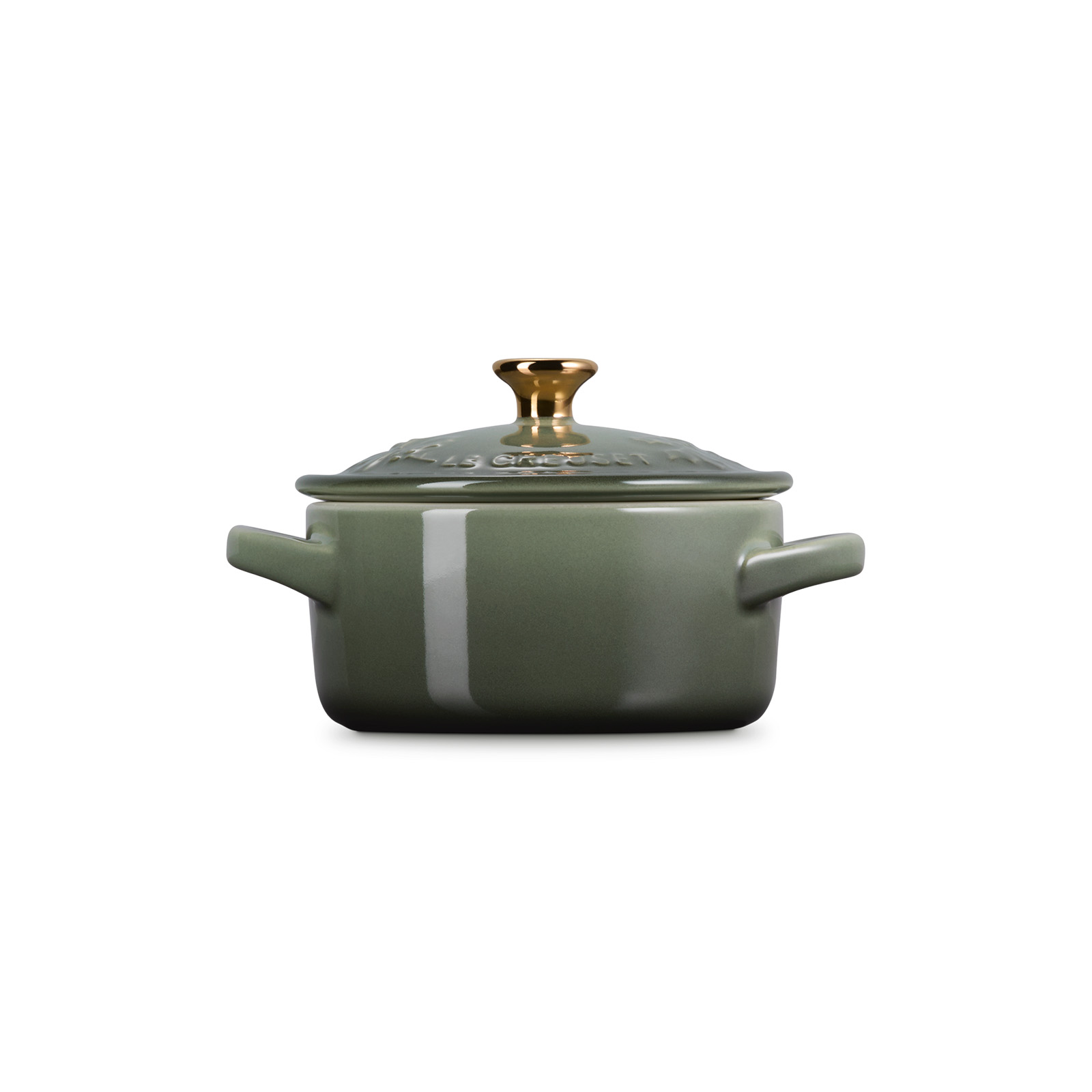 Holly Relief Stoneware Classic Round Mini Cocotte image number 2