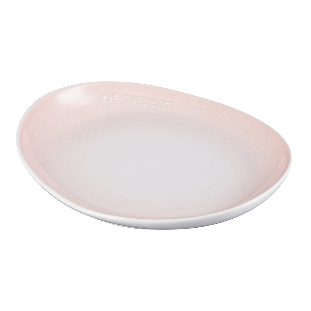 Flora Stoneware Oval Plate Shell Pink 24cm
