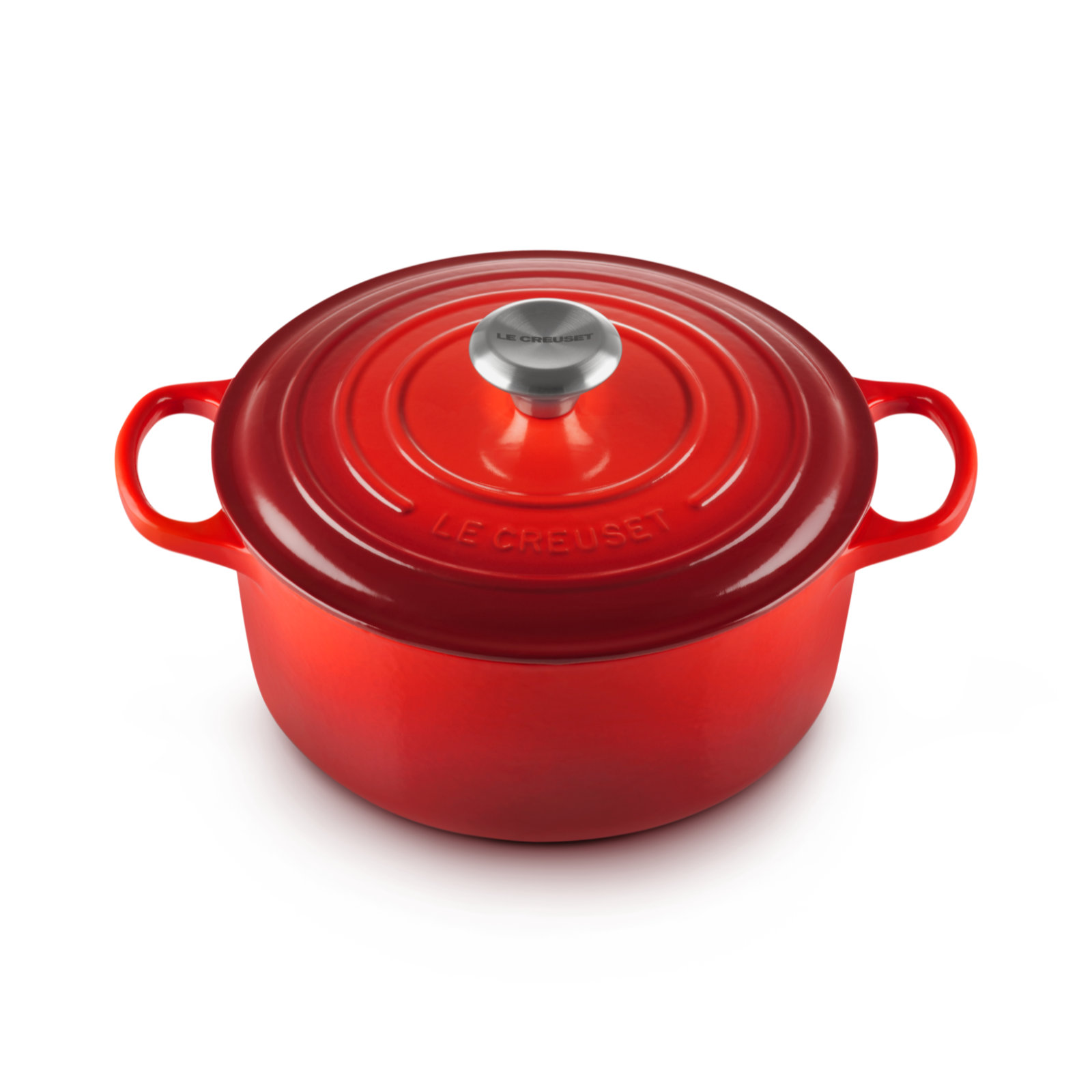 Round French Oven Silver Knob image number 1