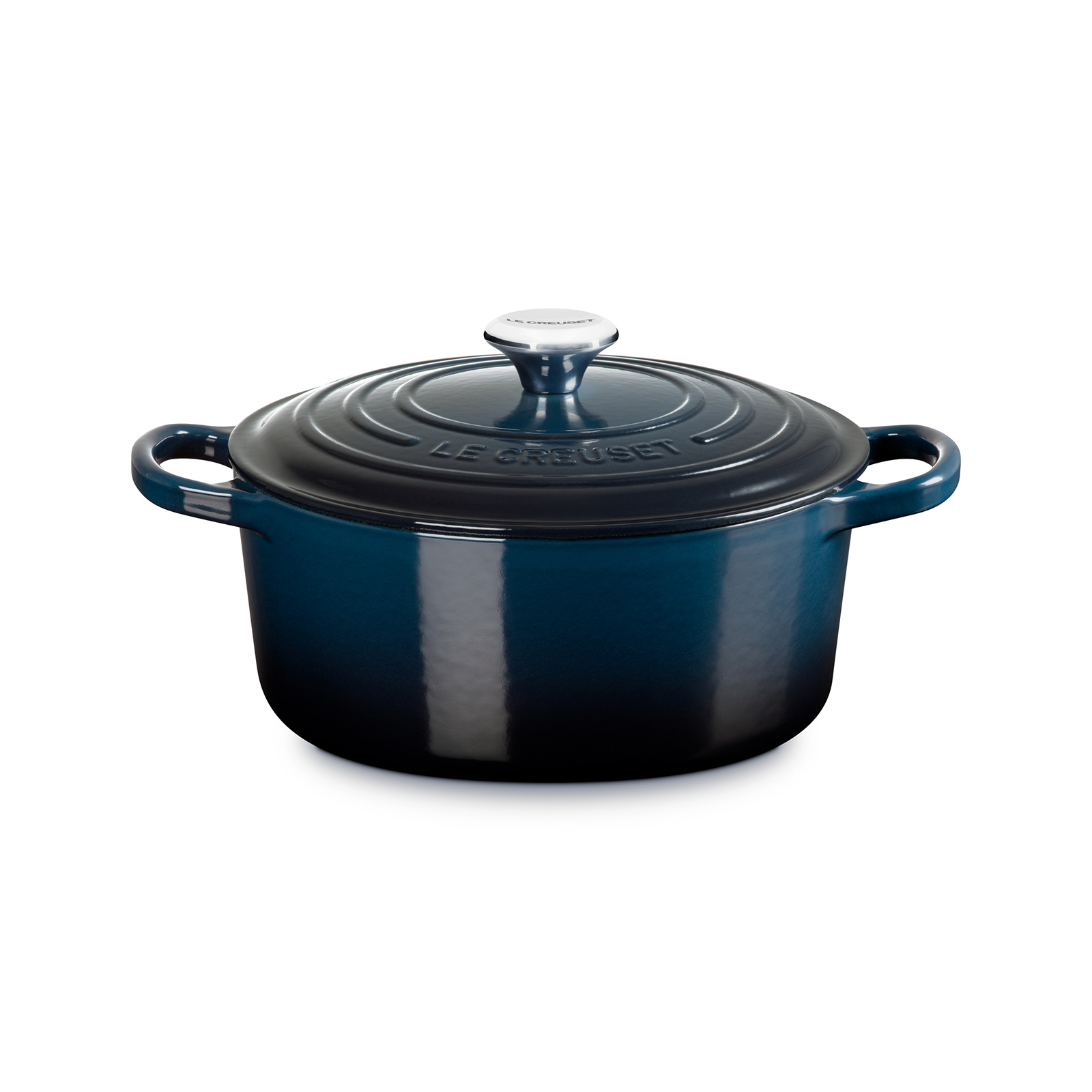 Round French Oven Nuit 22cm Chrome Knob