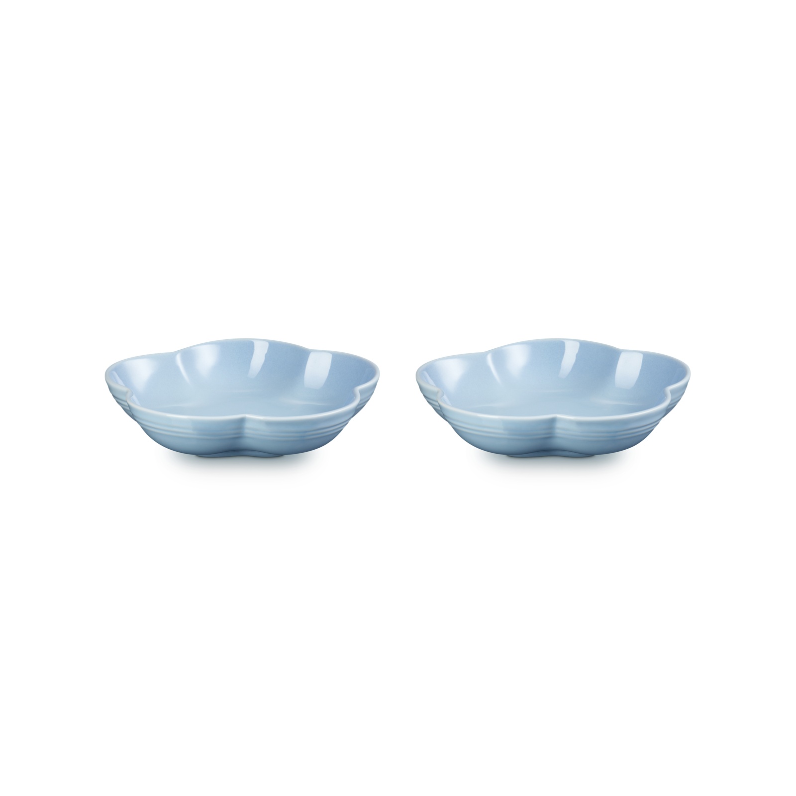 Stoneware Set of 2 Flower Dish image number 2