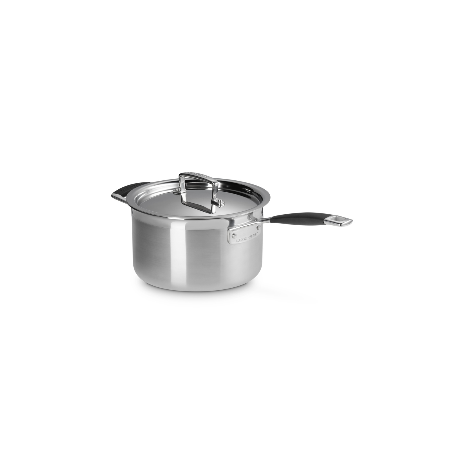 3-ply Stainless Steel Saucepan with Lid and Helper Handle image number 4