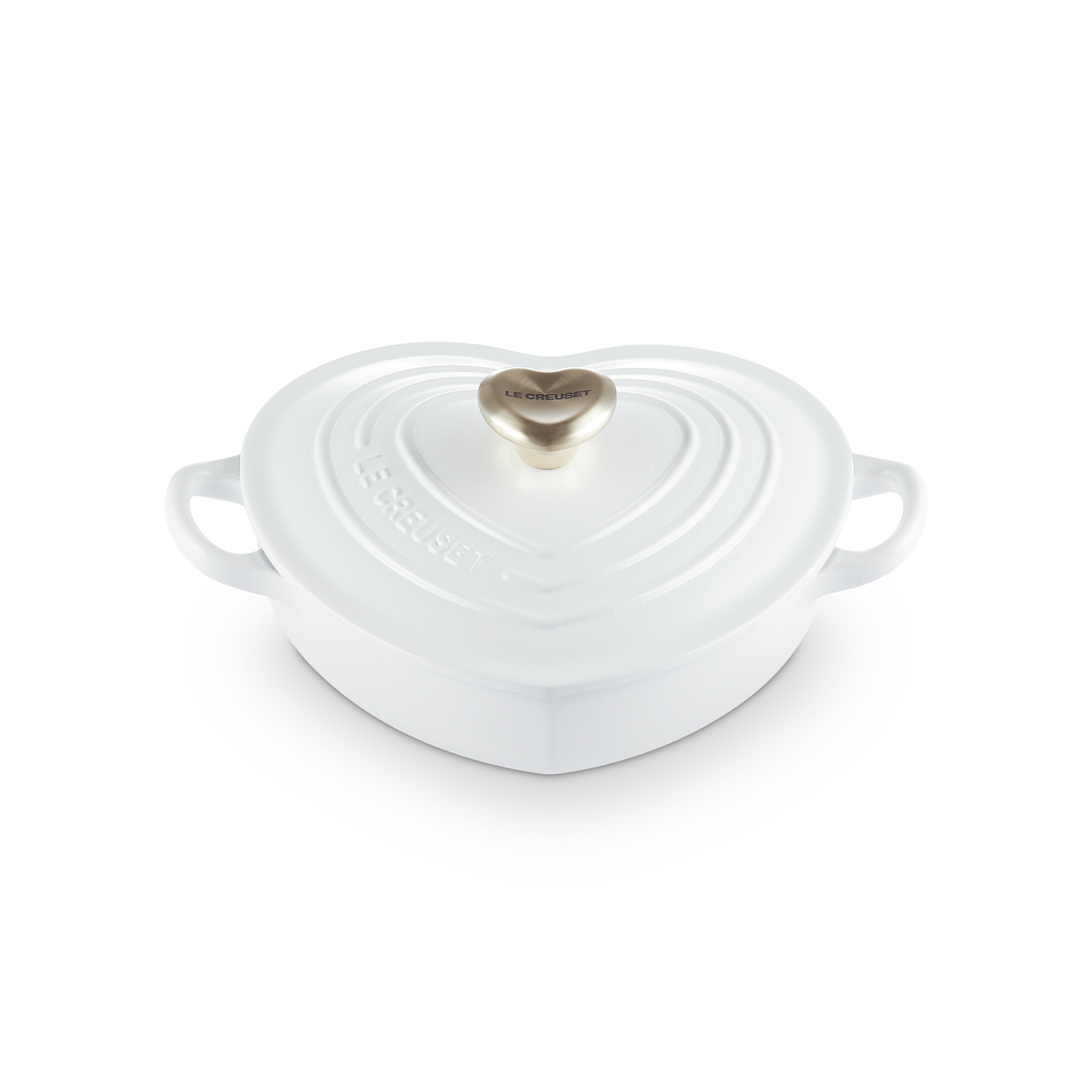 Heart Dish Cotton 20cm Light Gold Heart Knob