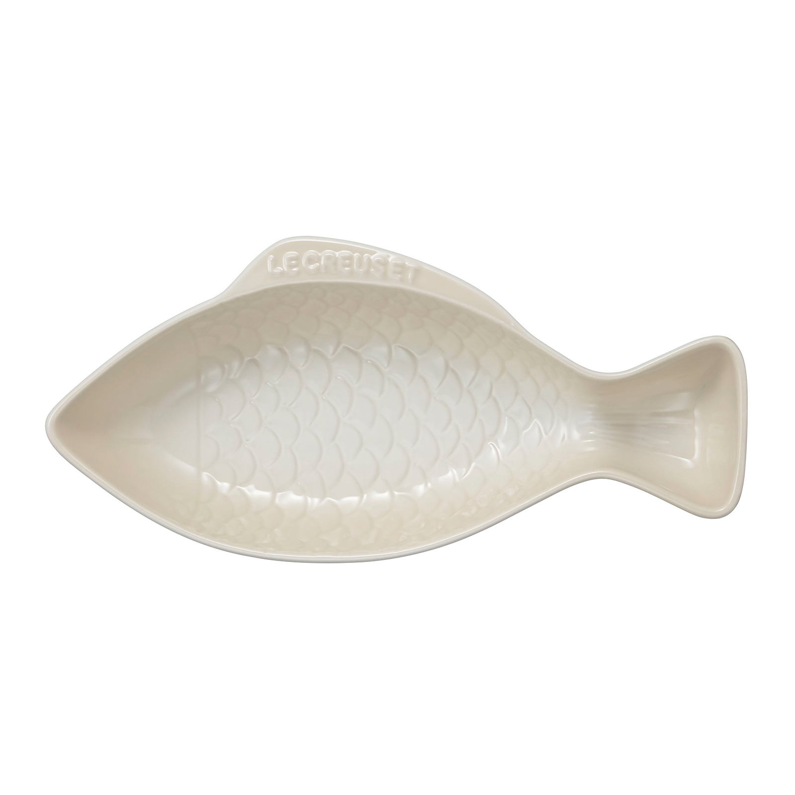 Fish Stoneware Dish Meringe Medium