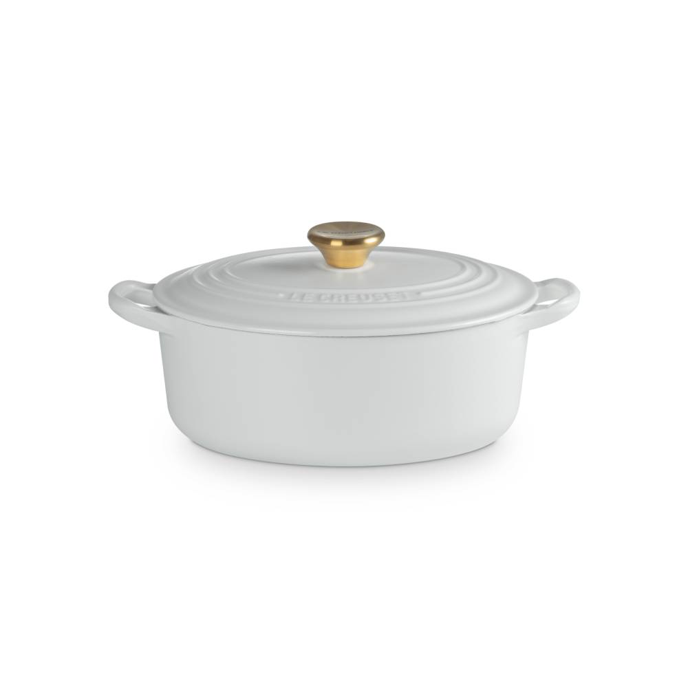 Oval French Oven Cotton 23cm Gold Knob