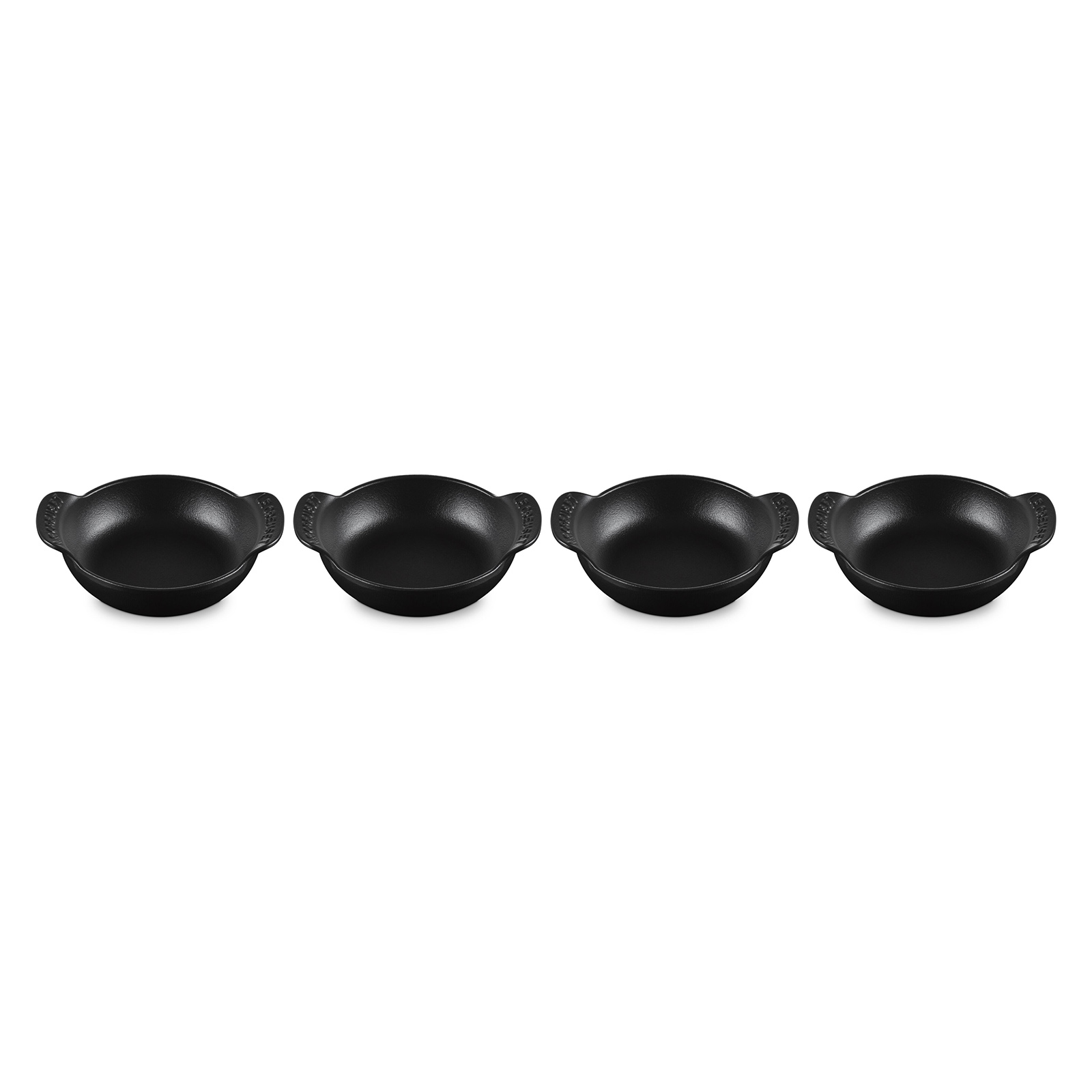 Set of 4 Mini Braiser Base Matte Black 13cm image number 1