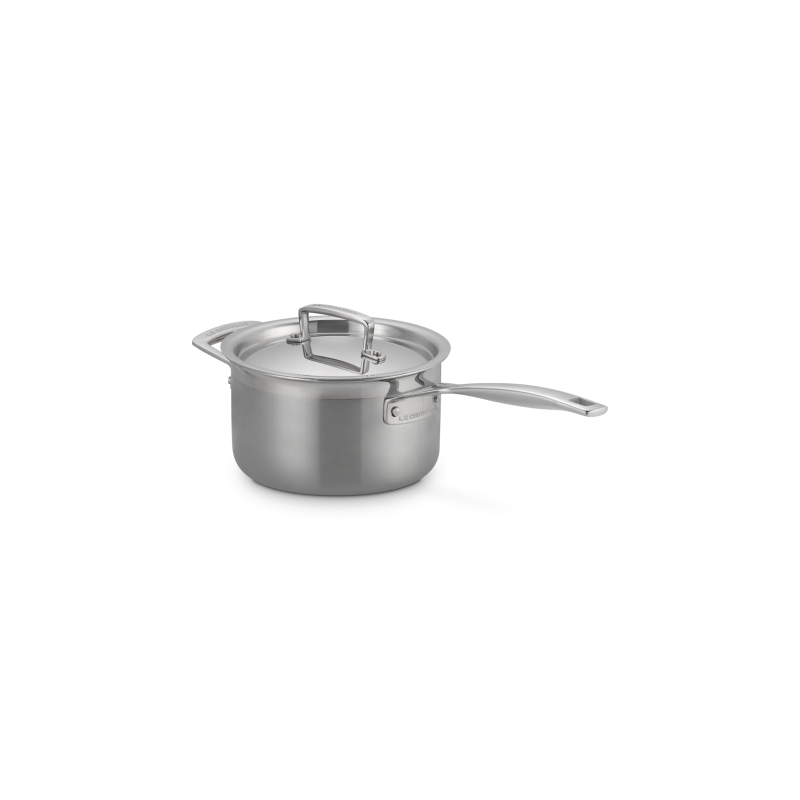 3-ply Stainless Steel Saucepan with Lid and Helper Handle image number 1