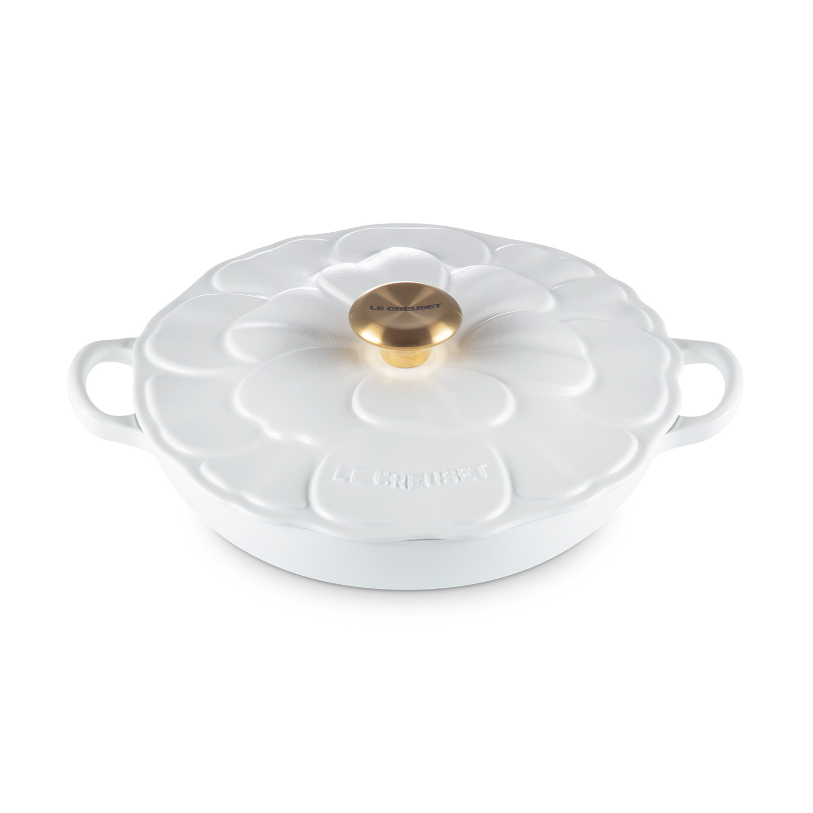 Petal Shallow Casserole Signature Gold Knob image number 1