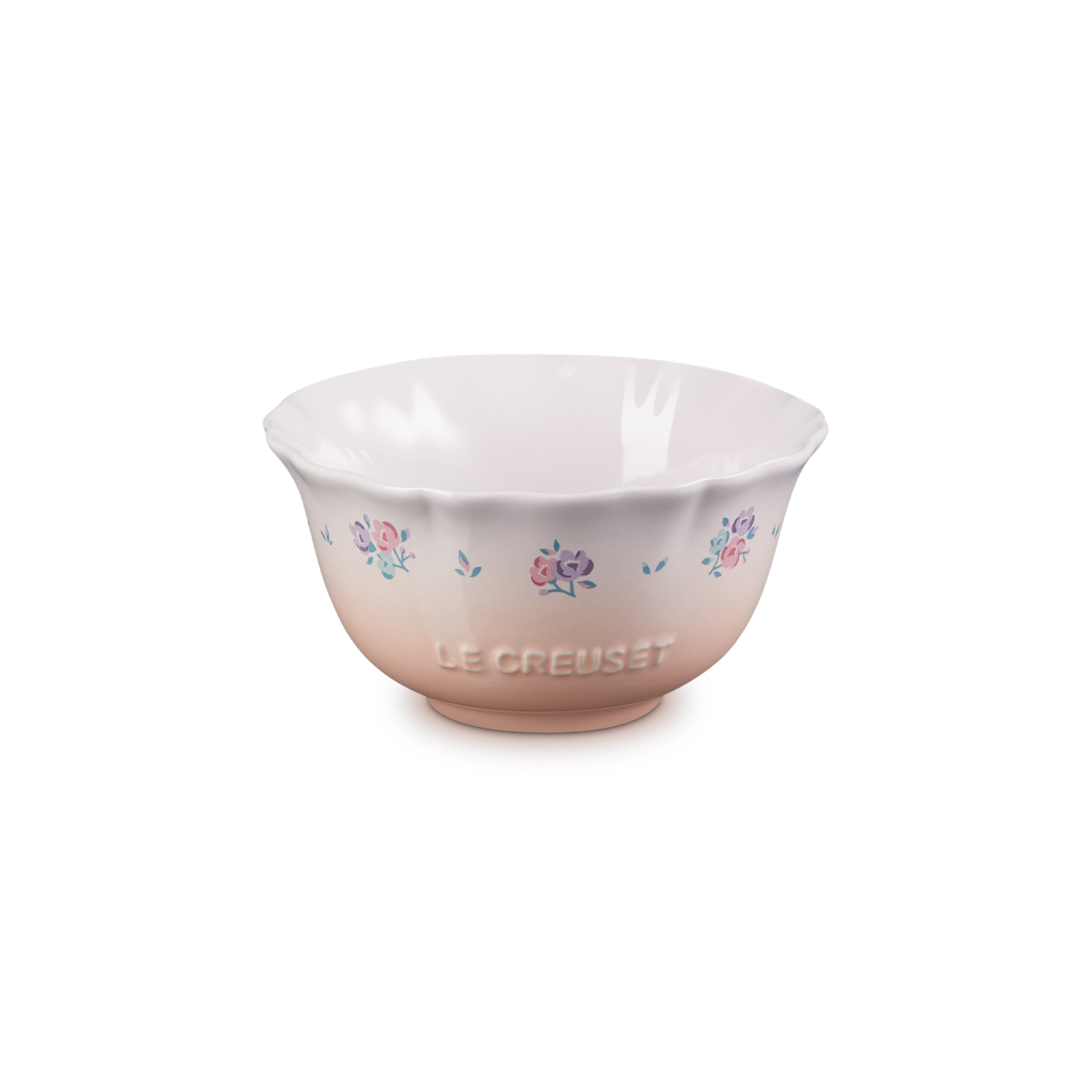 Elegant Frill Stoneware Bowl Fleur B Pink 360ml