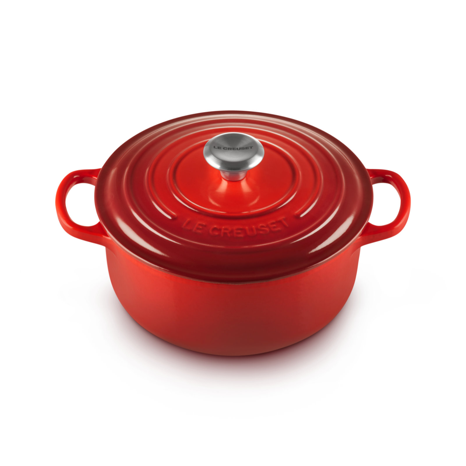 Round French Oven Silver Knob image number 1