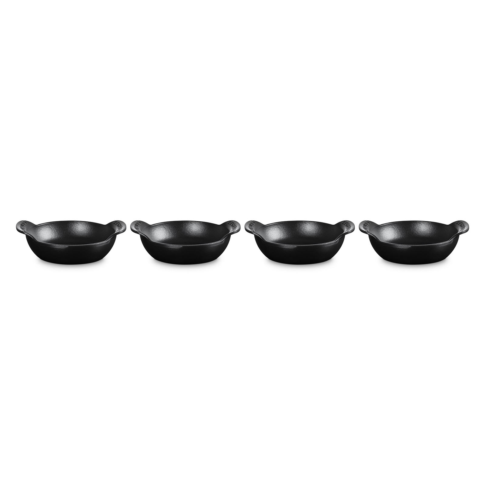 Set of 4 Mini Braiser Base Matte Black 13cm