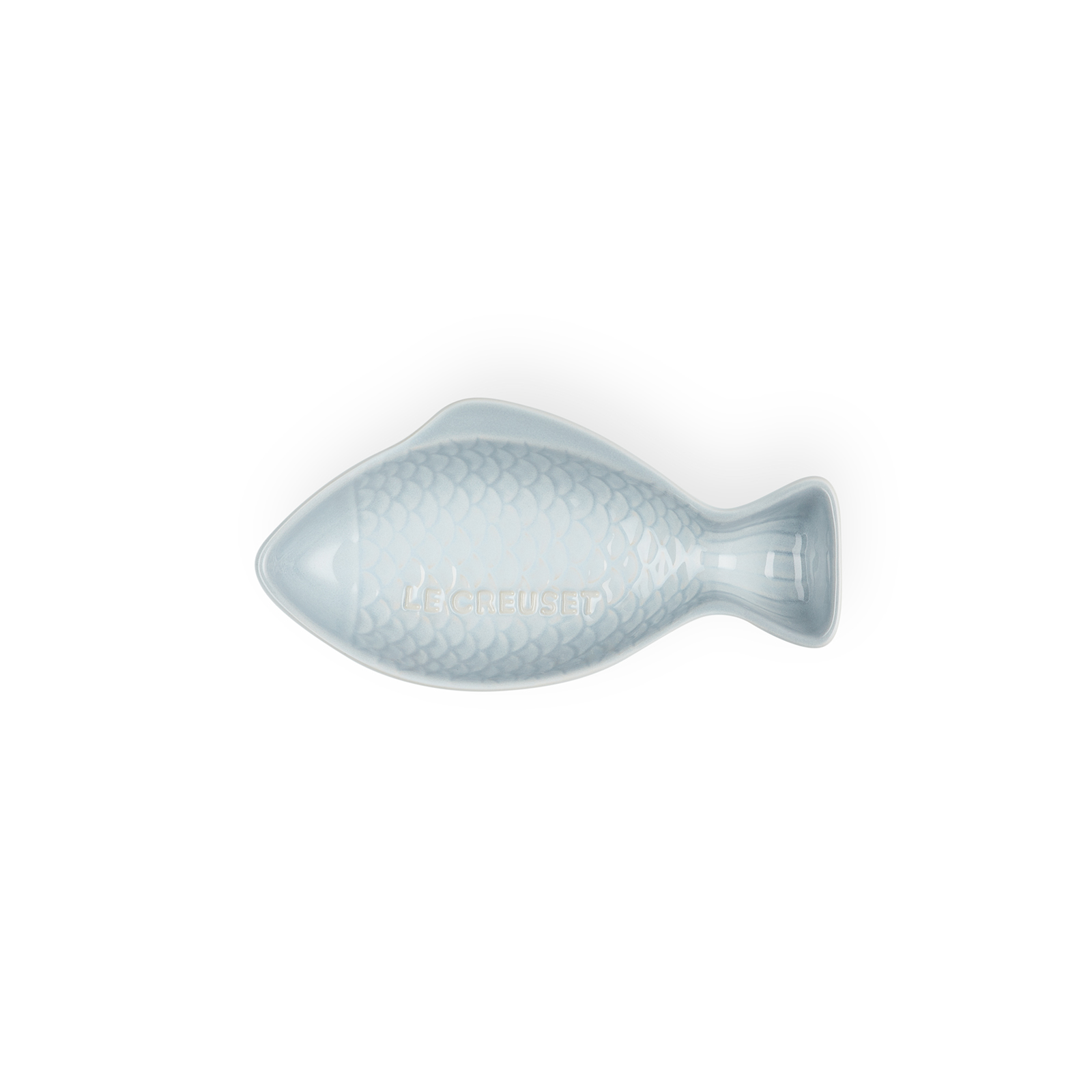 Fish Stoneware Dish Sliver Blue Small