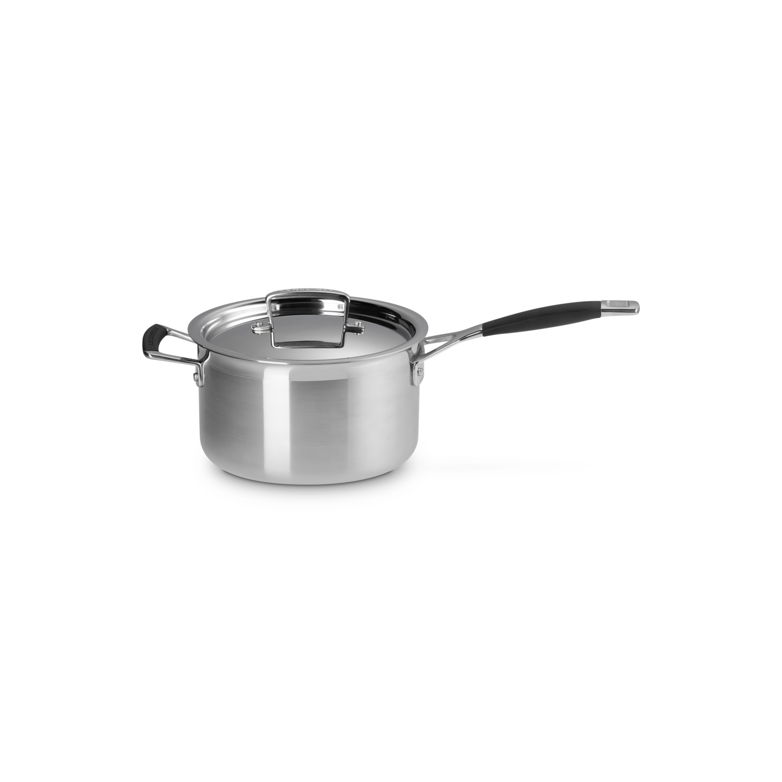 3-ply Stainless Steel Saucepan with Lid and Helper Handle image number 0