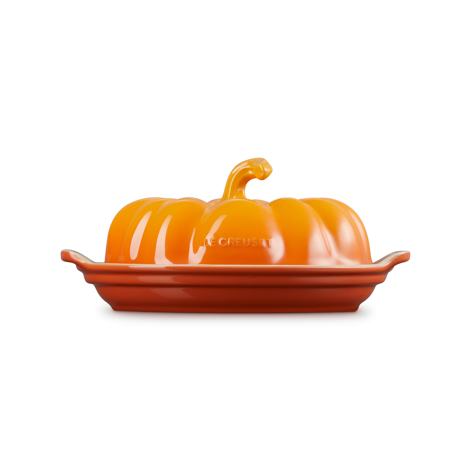 Pumpkin Stoneware Butter Dish image number 2